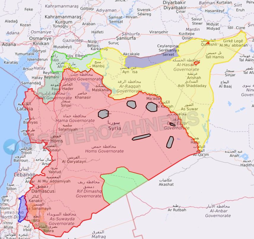 La situazione della Siria al 27 maggio 2022